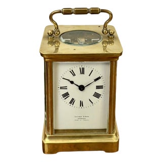 Antique French Brass Carriage Clock from Latshea & Sons Edinburgh, 1880 For Sale