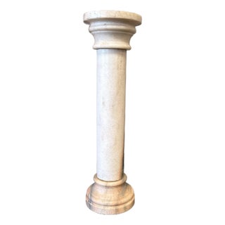 Vintage Blush Marble Column Pedestal #5 For Sale