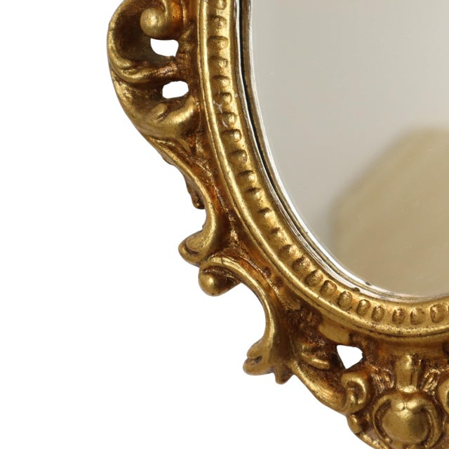 Small French Crested Mirror with Gold Leaf Gilt For Sale - Image 6 of 18