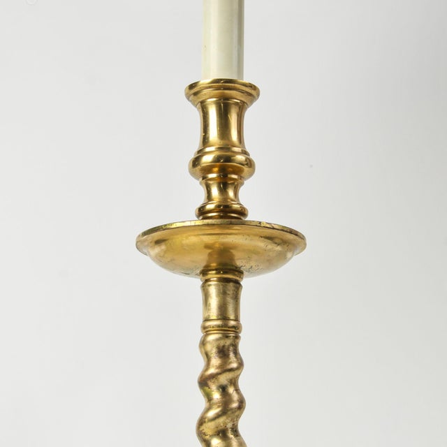 Traditional 1970s Fredrick Cooper Barley Twist Brass Lamp For Sale - Image 3 of 18