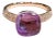 Bochic "Capri" Vintage Square Cut Amethyst & Topaz Ring Set In 18K Gold & Silver For Sale