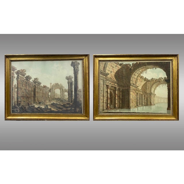 Jean T. Prestel, Figurative Scenes, 1700s-1800s, Engravings, Set of 2 For Sale - Image 10 of 10