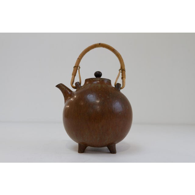 Mid-Century Modern Swedish Ceramic Teapot by Gunnar Nylund for Rörstrand, 1960s For Sale - Image 3 of 15