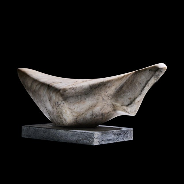 Abstract Mid Century Abstract Carved Stone Sculpture For Sale - Image 3 of 9