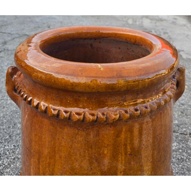 2020s Moroccan Handcrafted Glazed Pottery Planter / Garden Urn For Sale - Image 5 of 6
