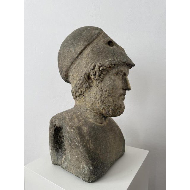 Early 20th Century Stone-Dusted Half-Bust Sculpture of Pericles, Italy For Sale - Image 15 of 18