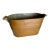 Antique Copper Boiler Wash Tub-Wood Handles-Primitive Farmhouse-Bin-Planter For Sale