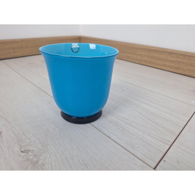 Vase in Blue Murano Glass from Venini, 1990s, in Very Good conditions. Designed 1990 to 1999 This piece has an attribution...