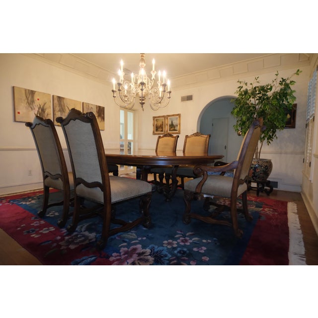 Henredon Henredon Dining Table Set Three Sizes Extensions Included Hard Wood For Sale - Image 4 of 9