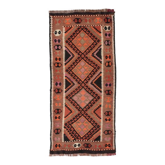 Decorative Mini Vintage Kilim Rug - 1`8″ X 3`5″ For Sale
