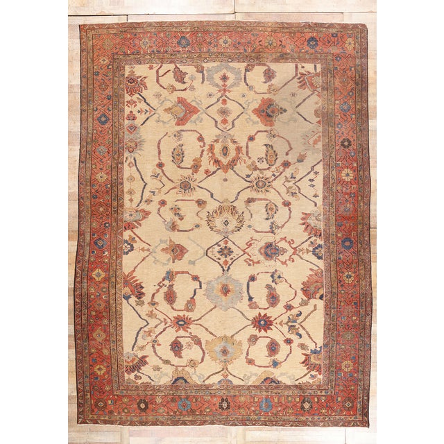 Late 19th Century Persian Sultanabad Rug, 10'09 X 15'01 For Sale - Image 10 of 10