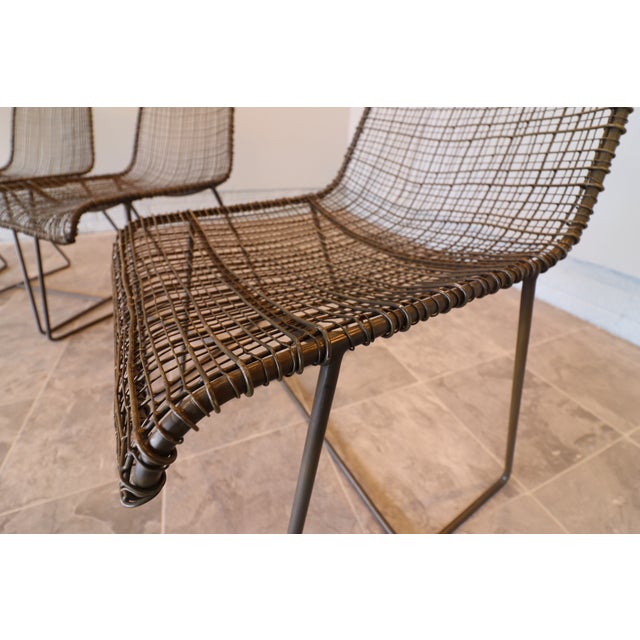 Late 20th Century Sonoma Wire Mesh Chairs With Sled Bases, Set of 4 For Sale - Image 14 of 14