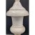 A striking pair of Mid-Century Modern alabaster table lamps featuring beautifully turned, urn-form silhouettes with...