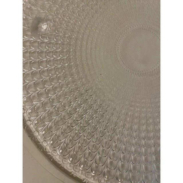 1980s Vintage Glass Cake Plate For Sale - Image 5 of 5