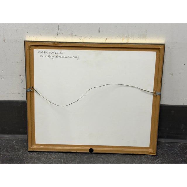 Karen Marlowe "Old Cottage, Broadmarsh" Original Watercolor, Framed For Sale - Image 11 of 12