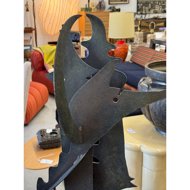 1991 Daniel Stolpe Abstract Iron Sculpture For Sale - Image 11 of 18