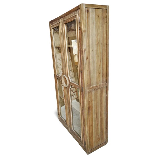 Sutton Salvaged Wood Display Cabinet For Sale - Image 4 of 11