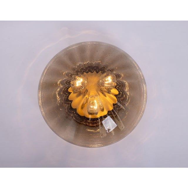 Round Smoked Glass Flush Mount from Hillebrand, Germany, 1970 For Sale - Image 12 of 15