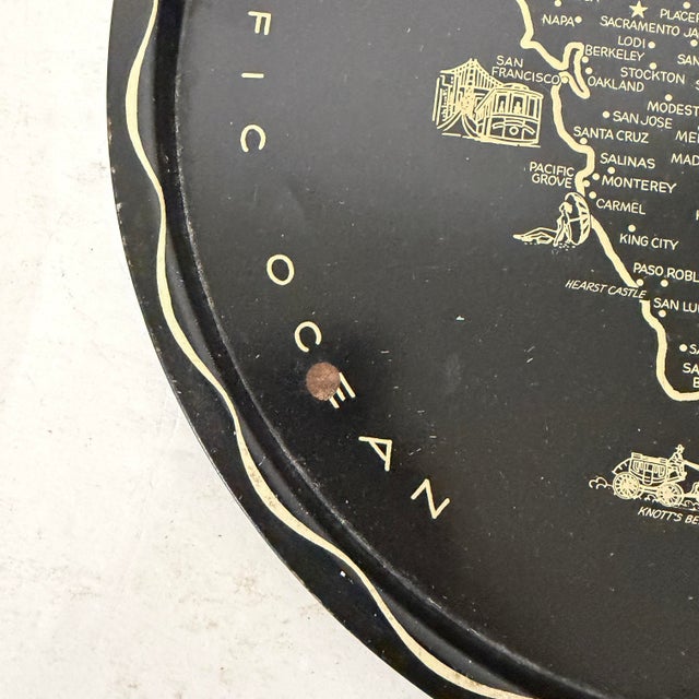 Vintage C. 1960s State of California Souvenir Tray For Sale - Image 4 of 4