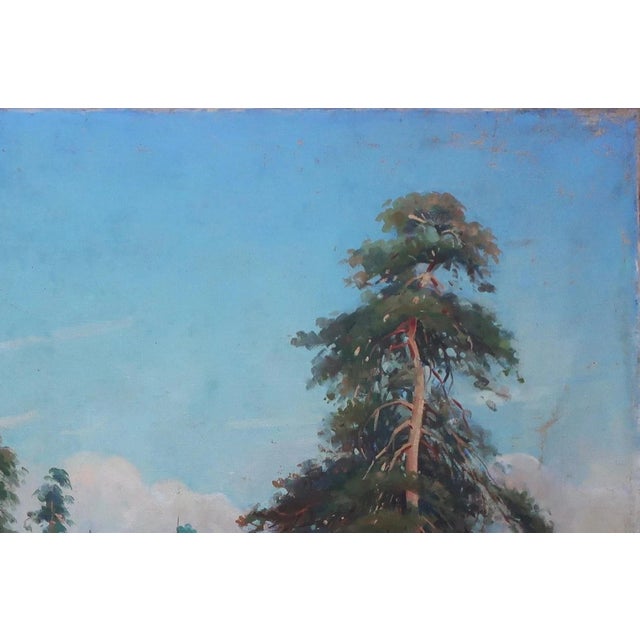 Realism Vintage Impressionist Oil Painting: Ukrainian Forest Landscape, 1970s 98-147 For Sale - Image 3 of 6