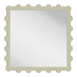 Fleur Home Garden District Valmont Square Mirror in Cooking Apple Green, 23.5x23.5 For Sale