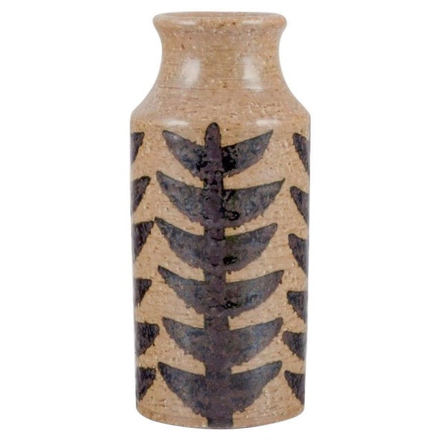 Large Cylindrical Ceramic Vase by Hertha Bengtsson for Rörstrand, 1970s For Sale - Image 6 of 6