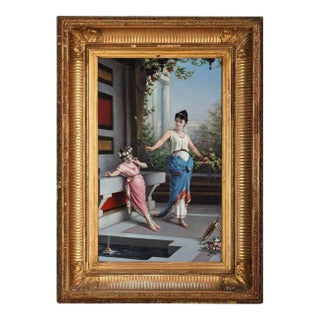 Pompeian Scene, Oil on Canvas, Egisto Sarri For Sale