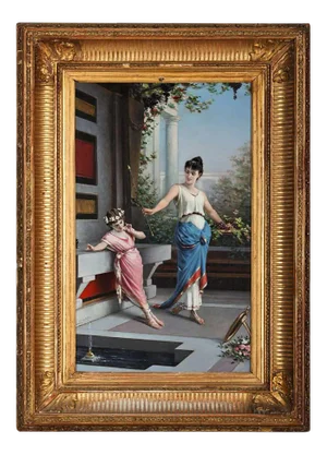 Pompeian Scene, Oil on Canvas, Egisto Sarri