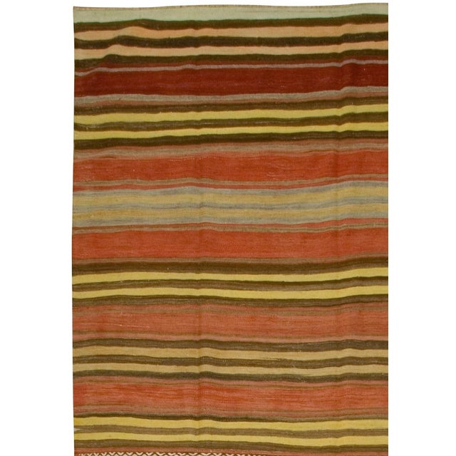 Textile Vintage Turkish Kilim Runner Rug 5ft 5in X 16ft 6in For Sale - Image 7 of 8
