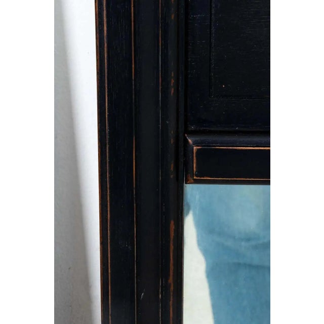 Black Pair Black Mid Century Mirrors For Sale - Image 8 of 10