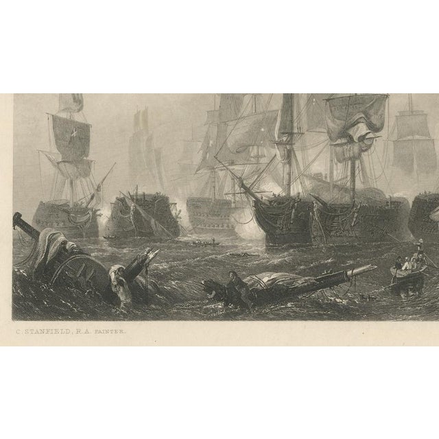 Clarkson Frederick Stanfield, The Battle of Trafalgar, Admiral Nelson & British Fleet, 1805, Engraving For Sale - Image 10 of 11
