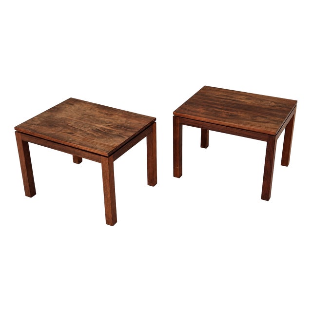 Side Tables in Rosewood, Denmark, 1960s, Set of 2 For Sale