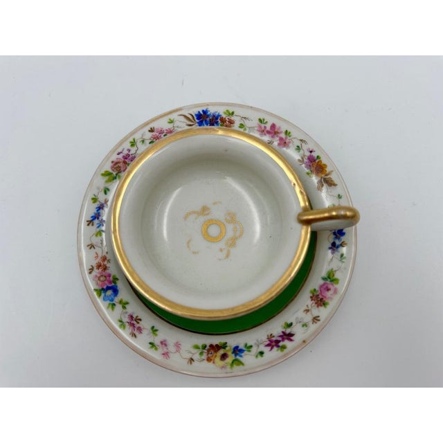 Russian Imperial Porcelain Cup and Saucer from Gardener Factory, Set of 2 For Sale - Image 6 of 11