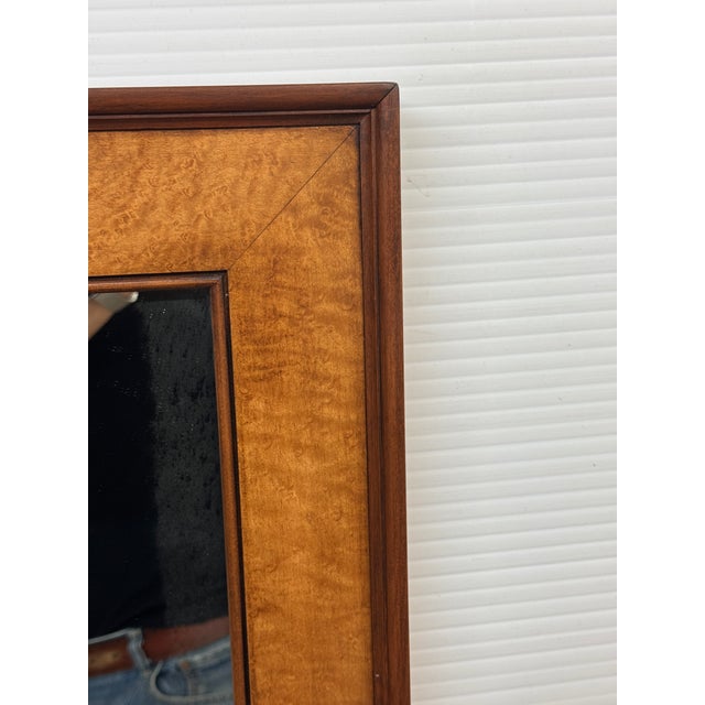 Traditional Two-Tone Wood Frame Wall Mirror For Sale - Image 4 of 12