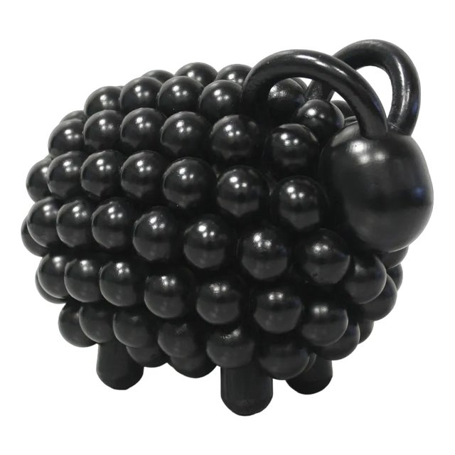 Ram Pässi Sculpture in Charcoal Stained Wood by Kaija Aarikka, Finland For Sale