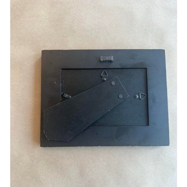 Abstract Modern Abstract Paper Collage Artwork in Patterned Black Frame For Sale - Image 3 of 3