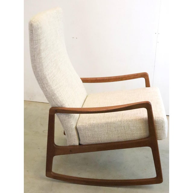 Vintage Rocking Chair attributed to Ole Wanscher for France & Søn / France & Daverkosen For Sale - Image 15 of 18