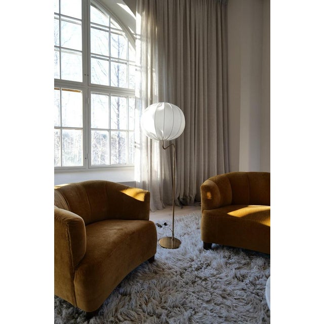 1970s Mid-Century Modern Brass Floor Lamp from Bergboms, Sweden, 1970s For Sale - Image 5 of 11