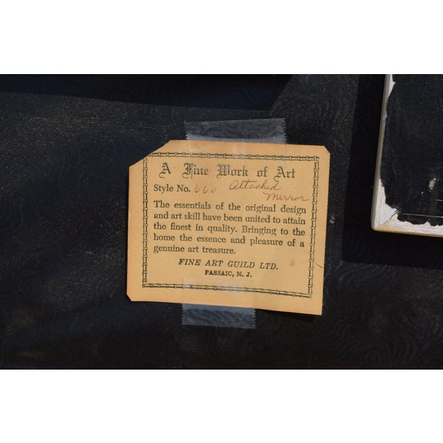 Wood Mid-Century Modern Abstract Geometric Grouped Wall Art Mirror Fine Art Guild For Sale - Image 7 of 7