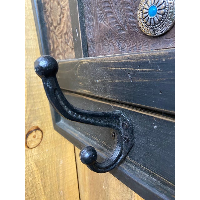 "Western Inspired Hat & Coat Rack" ~Angela Camarillo, the Rustic Frame Captures the Beauty and Spirit of the West. For Sale - Image 12 of 13
