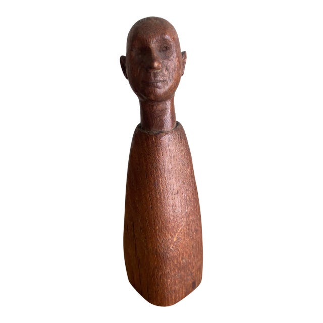 Vintage Modernist Wood Sculpture by Nimo Mocharnuik For Sale