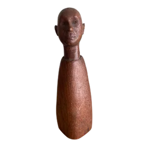 Vintage Modernist Wood Sculpture by Nimo Mocharnuik