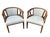 Mid-Century Modern Pair of Mid-Century Modern Fruitwood Barrel Back Lounge Chairs For Sale - Image 3 of 10