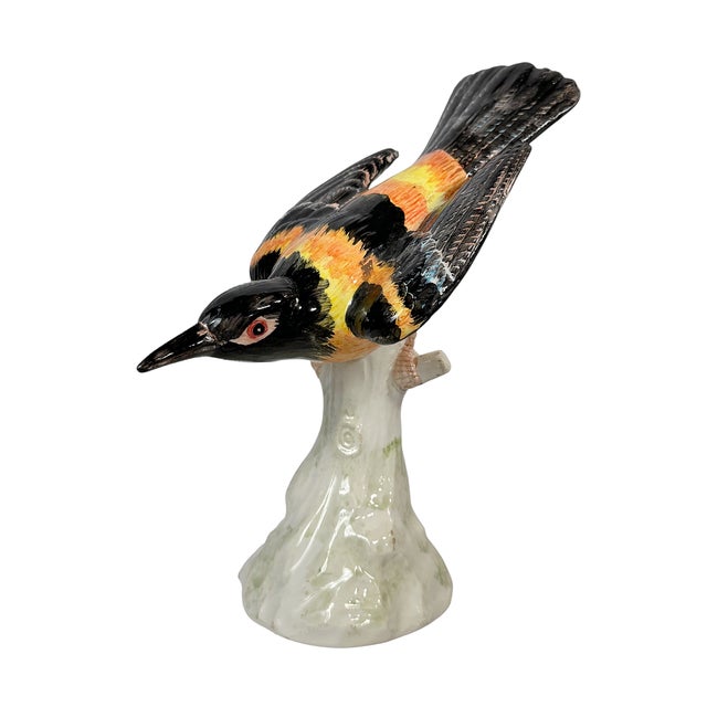 1990s 1990's Chelsea House Port Royal Hand-Painted Majolica Italian Bird Figurine For Sale - Image 5 of 10