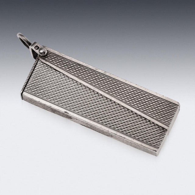 Silver Vintage English Silver Travel Cigar Cutter from Dunhill, 1953 For Sale - Image 8 of 13