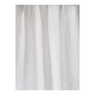 Schumacher Crepe Wool Linen Casement Fabric in Mist For Sale