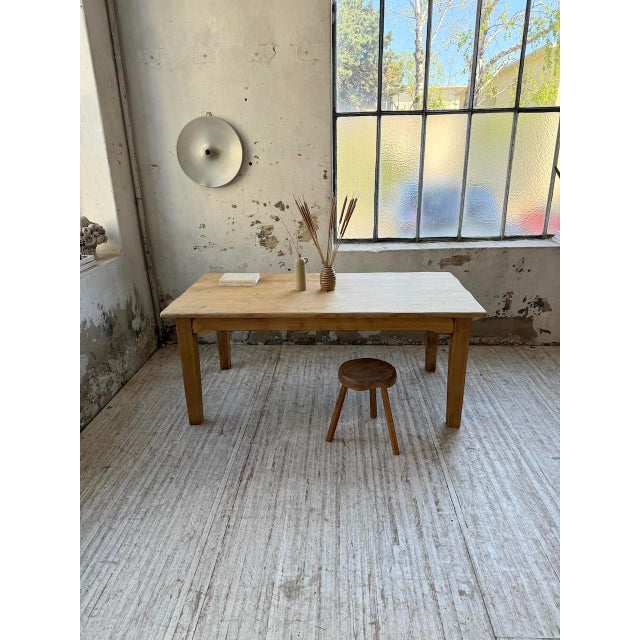 Vintage Oak Farm Table, 1960s For Sale - Image 14 of 18