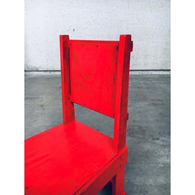 De Stijl Movement Design Red Chair attributed to Jan Wils, Netherlands, 1920s For Sale - Image 16 of 18