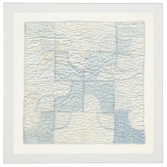 Illustration Quilt Square Prints in White Shadowbox - 19" x 19", Set of 4 For Sale - Image 3 of 6