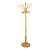 Rare and large freestanding coat rack made of rattan, with a brass detail at the top, second half of the 20th century,...